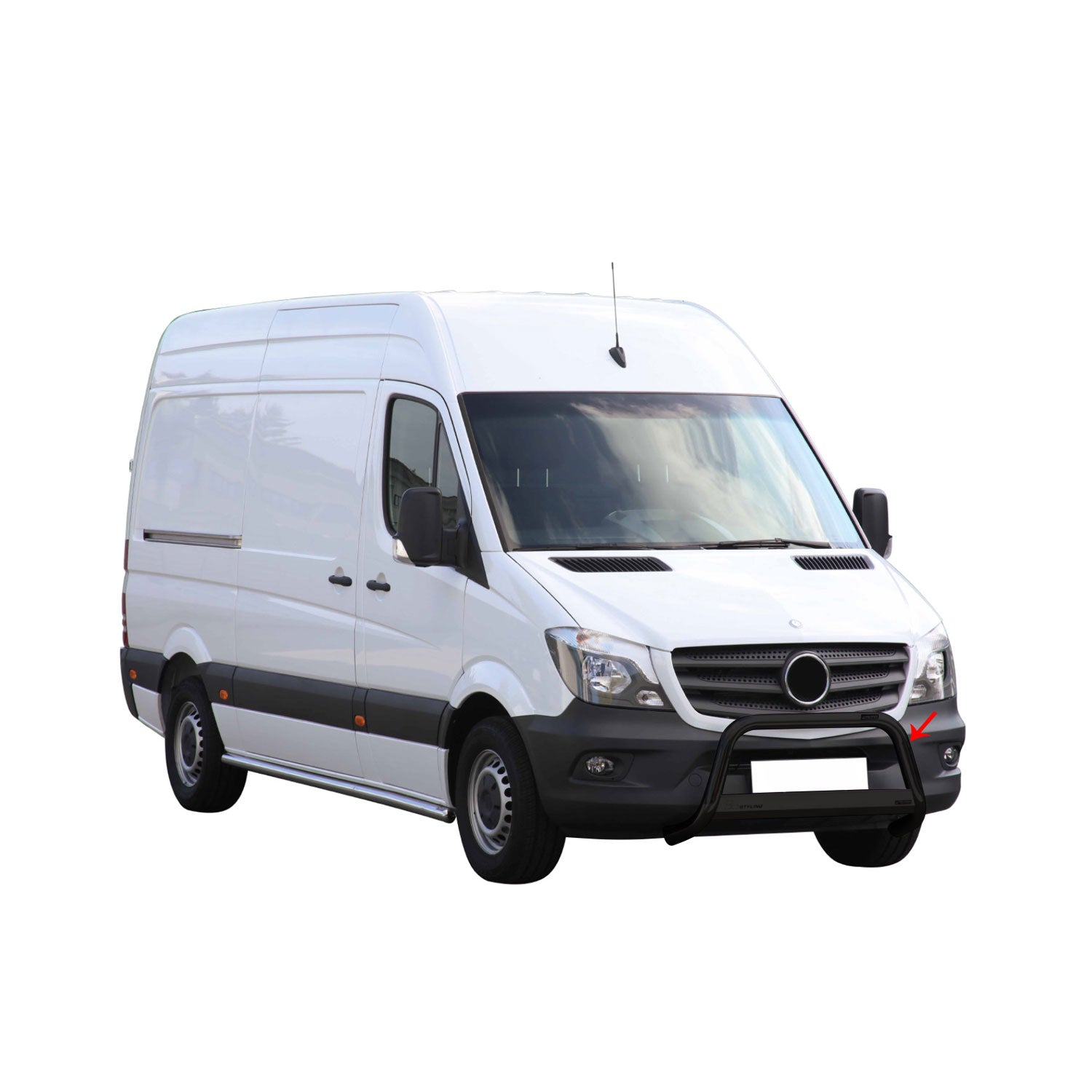 Pare-buffle Avant pour Mercedes Sprinter 2013-2018 63mm Acier Noir