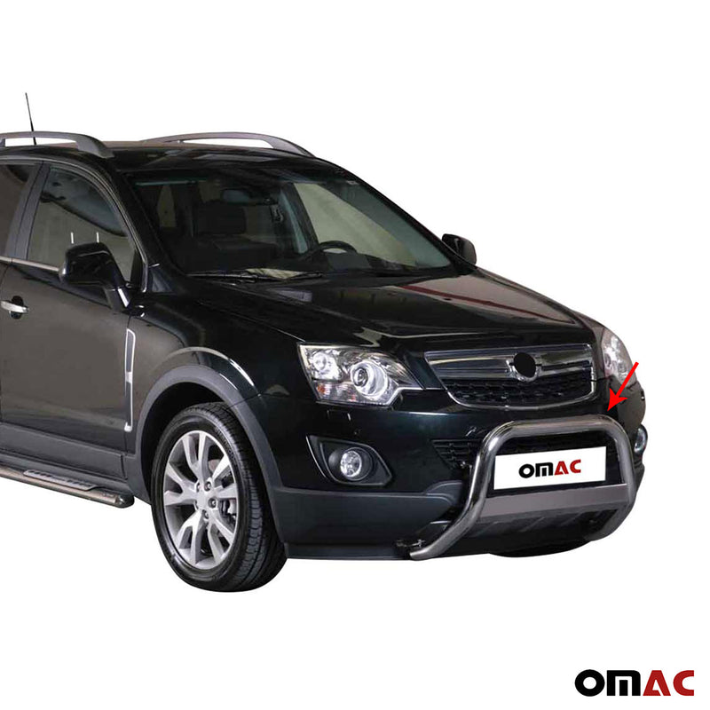 Pare-buffle Avant pour Opel Antara 2011-2015 63 mm en Acier Gris