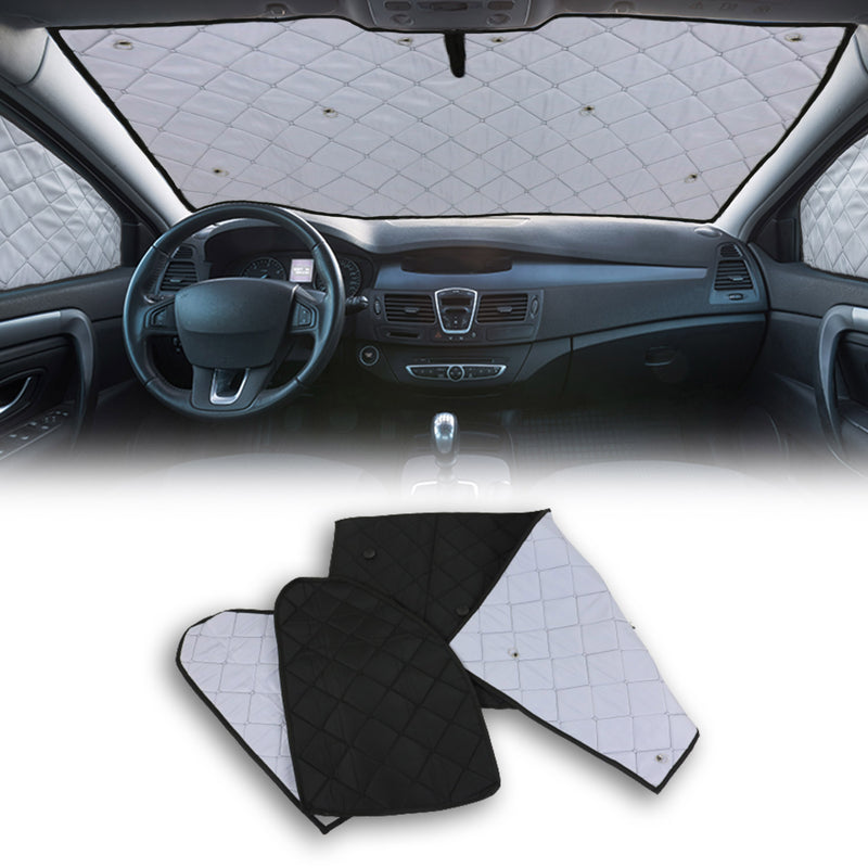 Rideaux pare-soleil d'isolation pour Renault Trafic 2001-2014 Noir Tissu