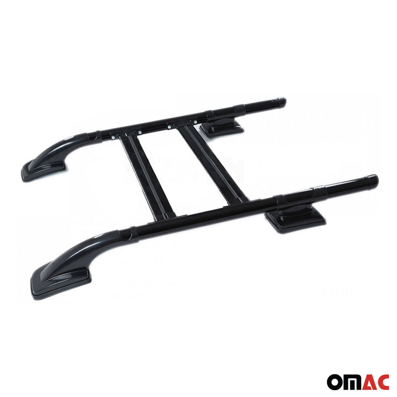 KIT Barres de toit trans+long pour VW Amarok 2010-2024 Aluminium Noir