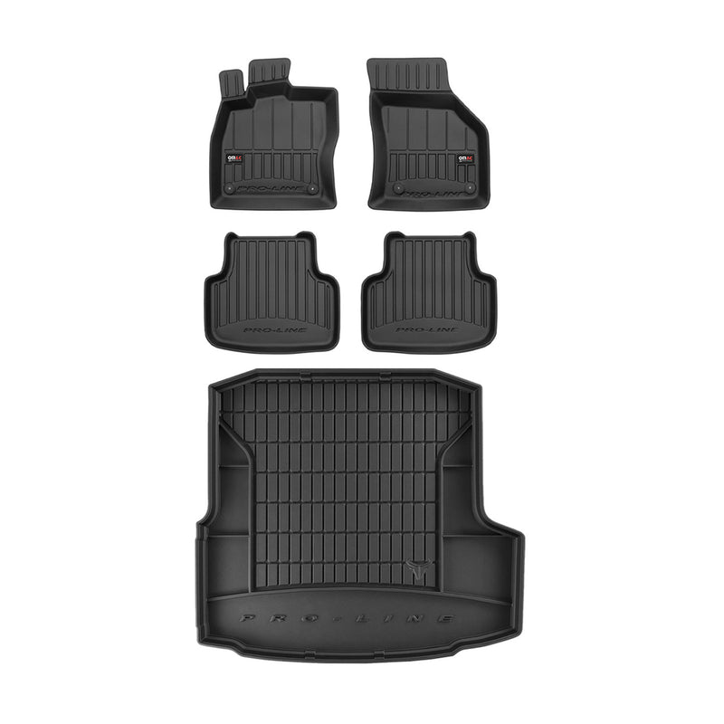 Kit Tapis de Sol et Coffre pour Skoda Octavia 2012-2020 TPE Noir