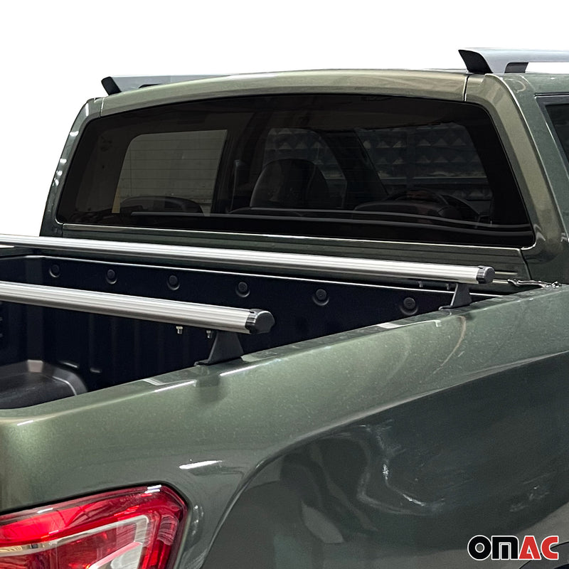 Barres de toit transversales pour VW Amarok 2010-2024 Aluminium Gris