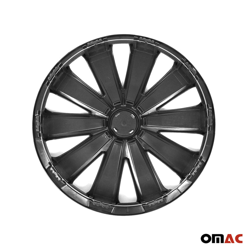 Jeu Enjoliveurs de Roue pour Peugeot 308 16 Pouces 4 Piéces Noir