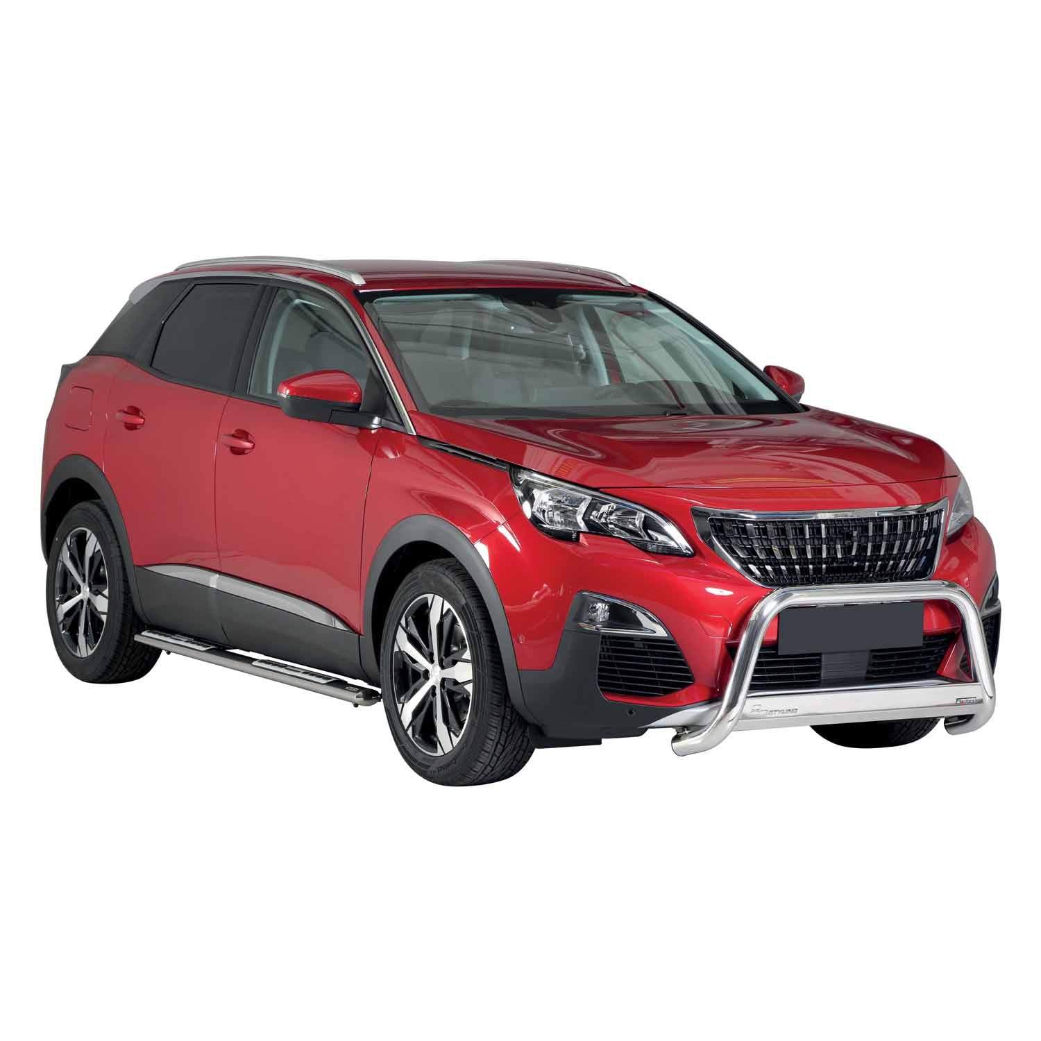 Marchepieds Latéraux pour Peugeot 3008 2018-2021 Acier Inoxydable Argent