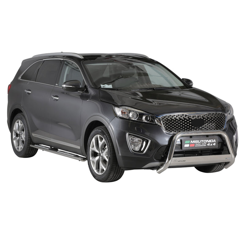 Pare-buffle Avant pour Kia Sorento 2014-2017 63mm en Acier Inoxydable Argent