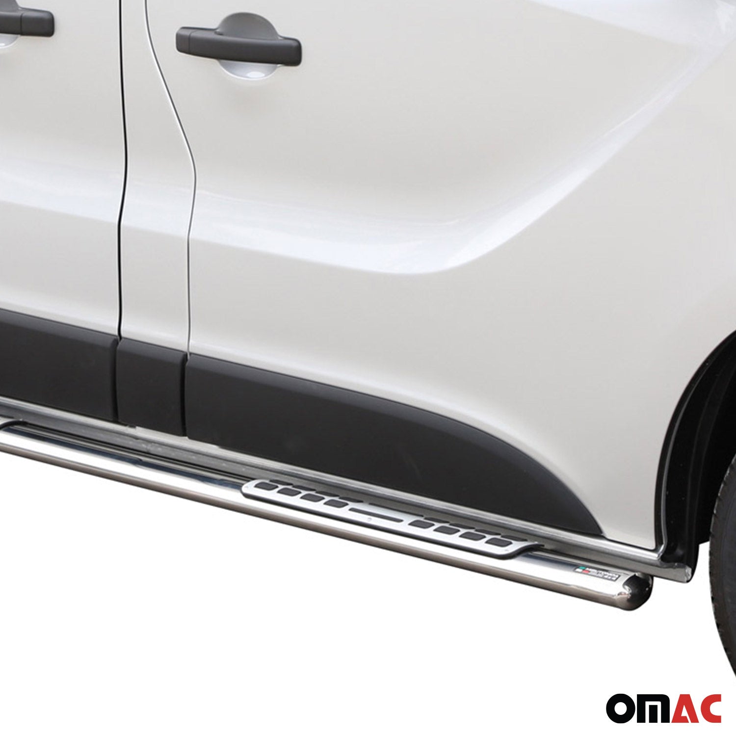Marchepieds Latéraux pour Opel Vivaro B 2014-2019 L1 Acier Inoxy Argent