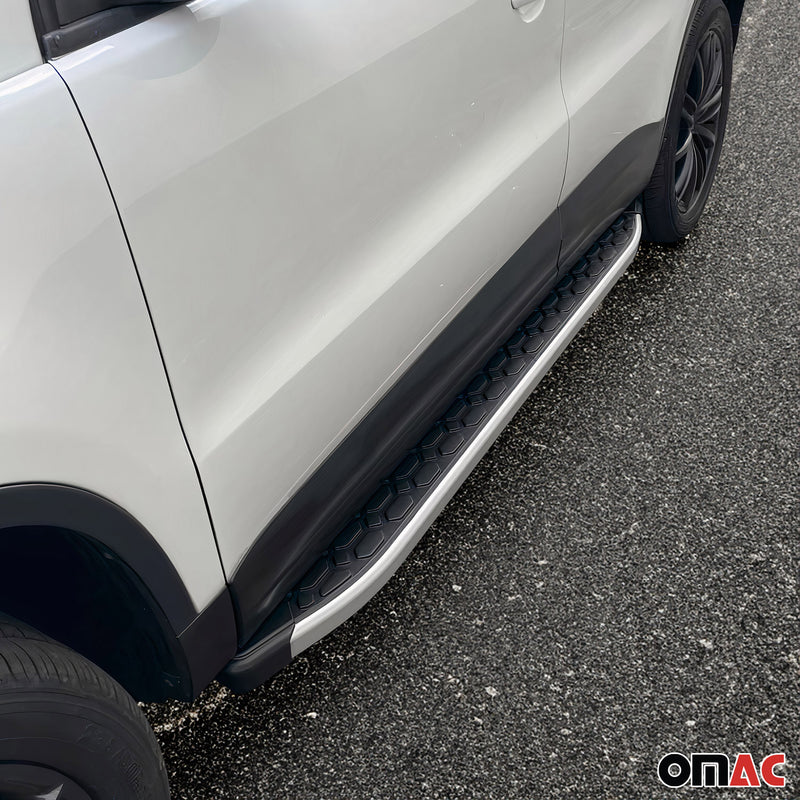 Marchepieds Latéraux pour Range Rover Evoque 2011-2018 Gris Noir Aluminium 2Pcs