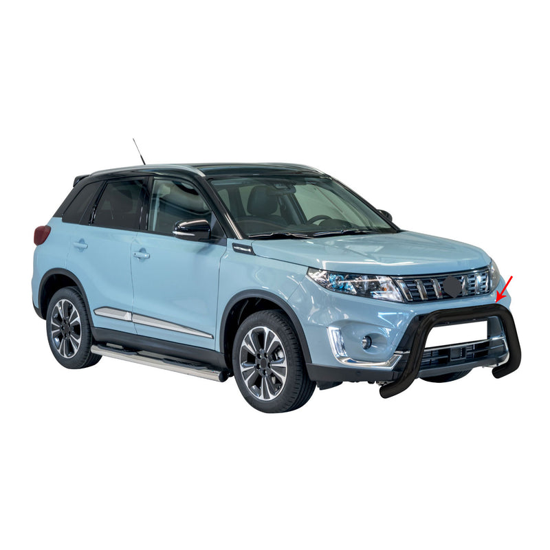 Pare-buffle Avant pour Suzuki Vitara 2019-2024 76 mm en Acier Noir