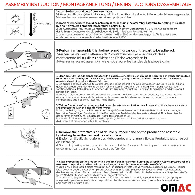 Couvercle de Poignée de porte pour Opel Meriva A 2003-2010 acier inox Chromé