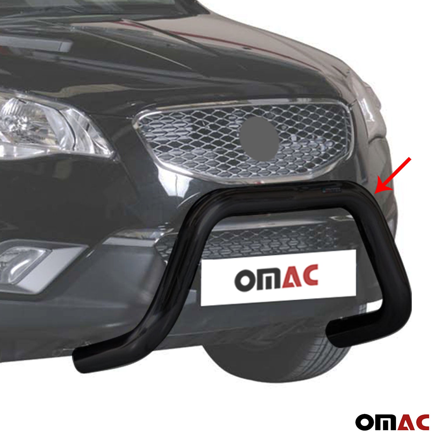 Pare-buffle Avant pour SsangYong Korando 2011-2019 76 mm en Acier Noir