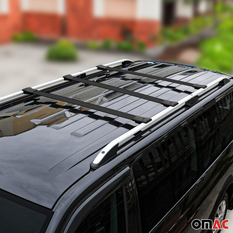 Barres de toit transversales pour Fiat Ducato 2006-2024 Aluminium Noir 3x