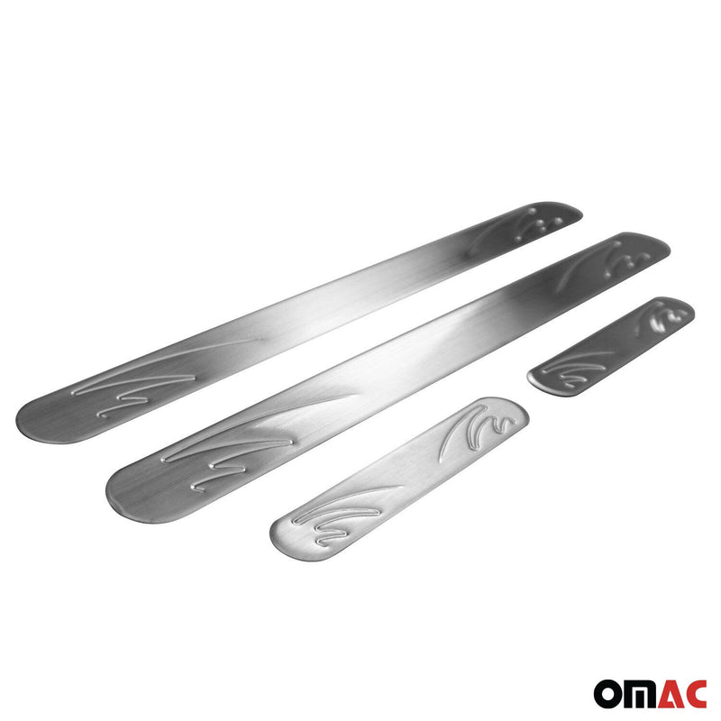 Couverture de Seuil de porte pour Toyota acier inox chromé 4 Pcs