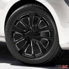 Jeu Enjoliveurs de Roue pour Opel Corsa 15 Pouces 4 Piéces Noir