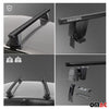 Menabo Barres de toit Transversales pour Audi A4 B6 2000-2004 Noir TUV 2x