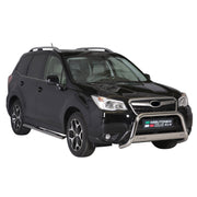 Marchepieds Latéraux pour Subaru Forester IV 2013-2015 Pre-FL Acier Inox Gris 2x
