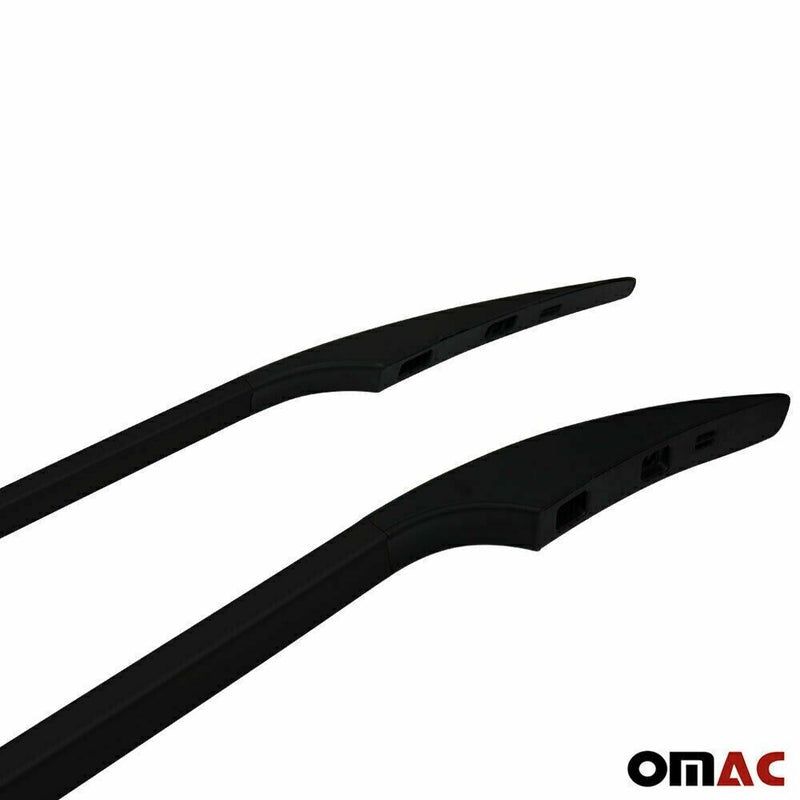 Barres de toit longitudinales pour Dacia Dokker 2012-2021 Aluminium Noir 2Pcs