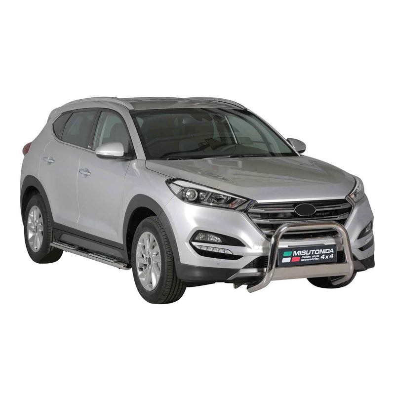 Marchepieds Latéraux pour Hyundai Tucson 2015-2018 Acier Inoxy Argent