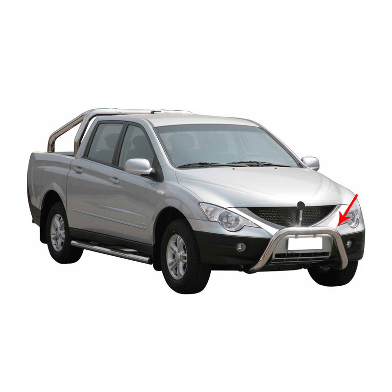 Pare-buffle Avant pour SsangYong Actyon Sports 2012-2018 76 mm en Acier Gris