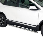 Marchepieds Latéraux pour Honda CR-V Hybride 2017-2022 Acier Inoxy Argent