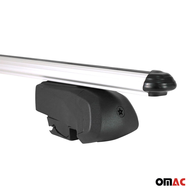 Barres de toit Transversales pour Fiat Panda Cross 2014-2024 Alu Gris TÜV ABE