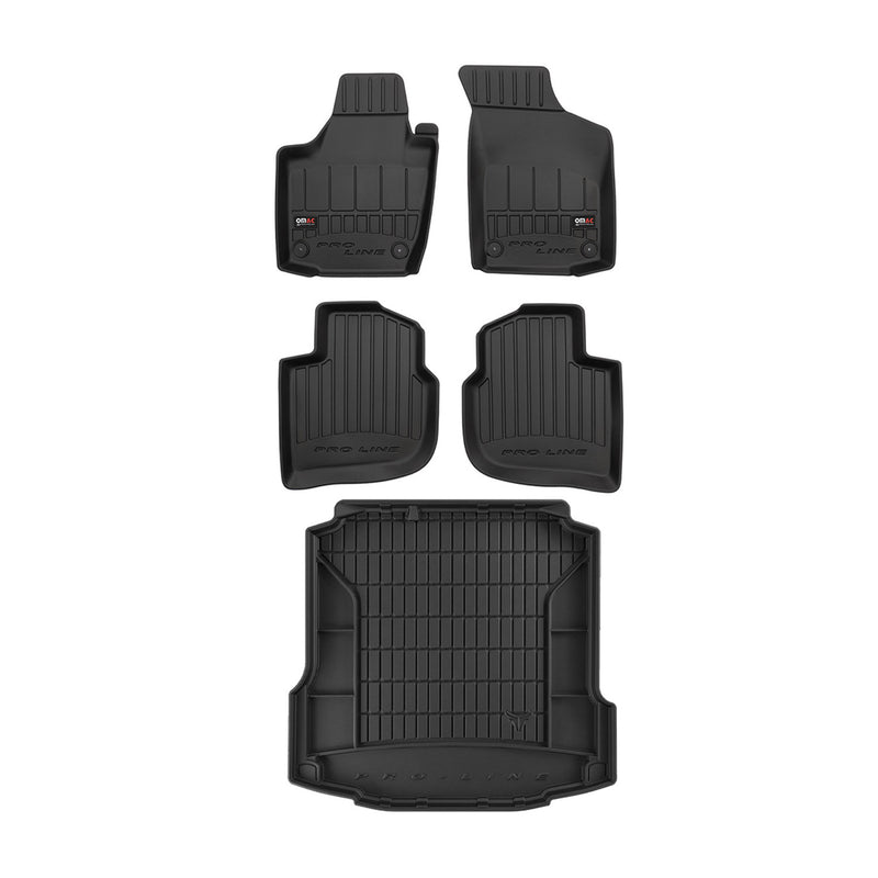 Kit Tapis de Sol et Coffre pour Seat Toledo 2013-2019 TPE Noir