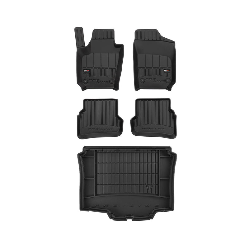 Kit Tapis de Sol et Coffre pour Seat Ibiza 2008-2017 TPE Noir