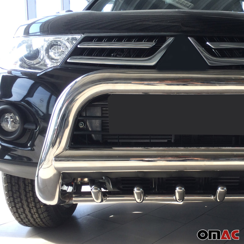 Pare-buffle Avant pour Mitsubishi L200 Triton 2012-2014 Ø 89mm en inox