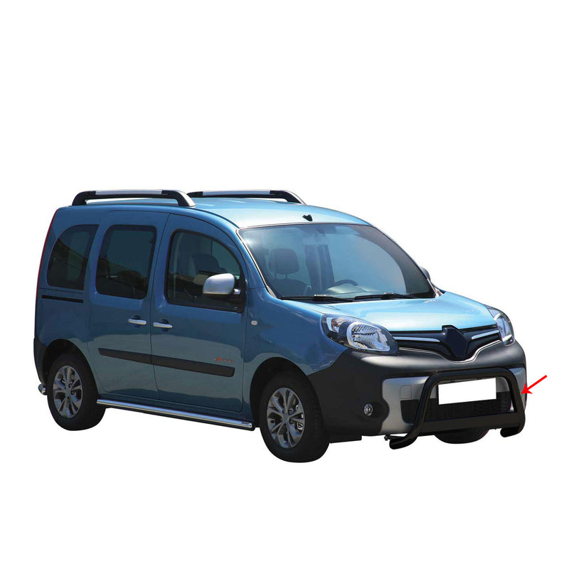 Pare-buffle Avant pour Renault Kangoo 2014-2021 63 mm en Acier Noir