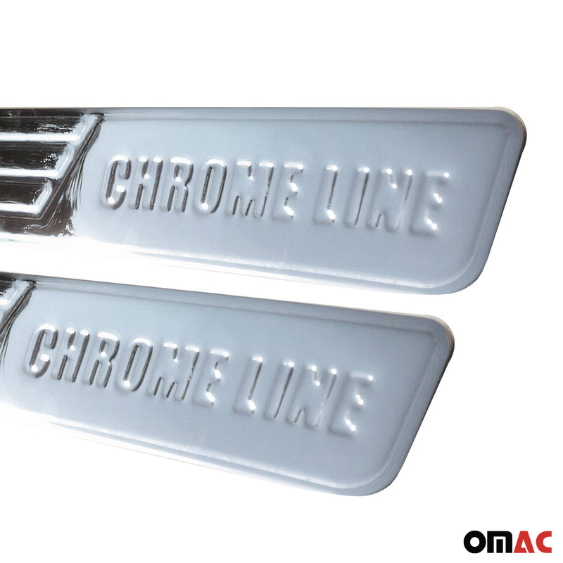 Protection Seuils de Portes 4x Acier Inox Chromé Chrome Line 4x