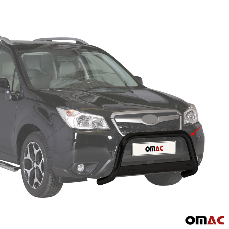 Pare-buffle Avant pour Subaru Forester 2013-2015 63 mm en Acier Noir