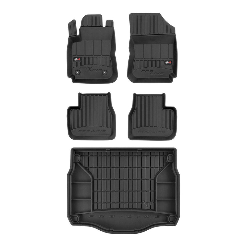 Kit Tapis de Sol et Coffre pour Citroen C4 Cactus 2014-2020 TPE Noir