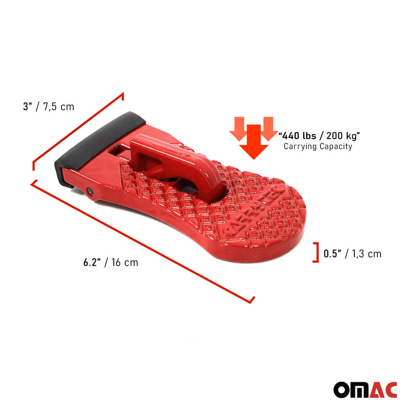 Marchepieds de Porte pour T7 Multivan en Aluminium Rouge