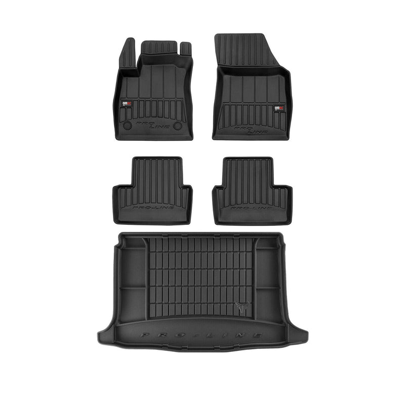 Kit Tapis de Sol et Coffre pour Renault Megane 2015-2022 TPE Noir