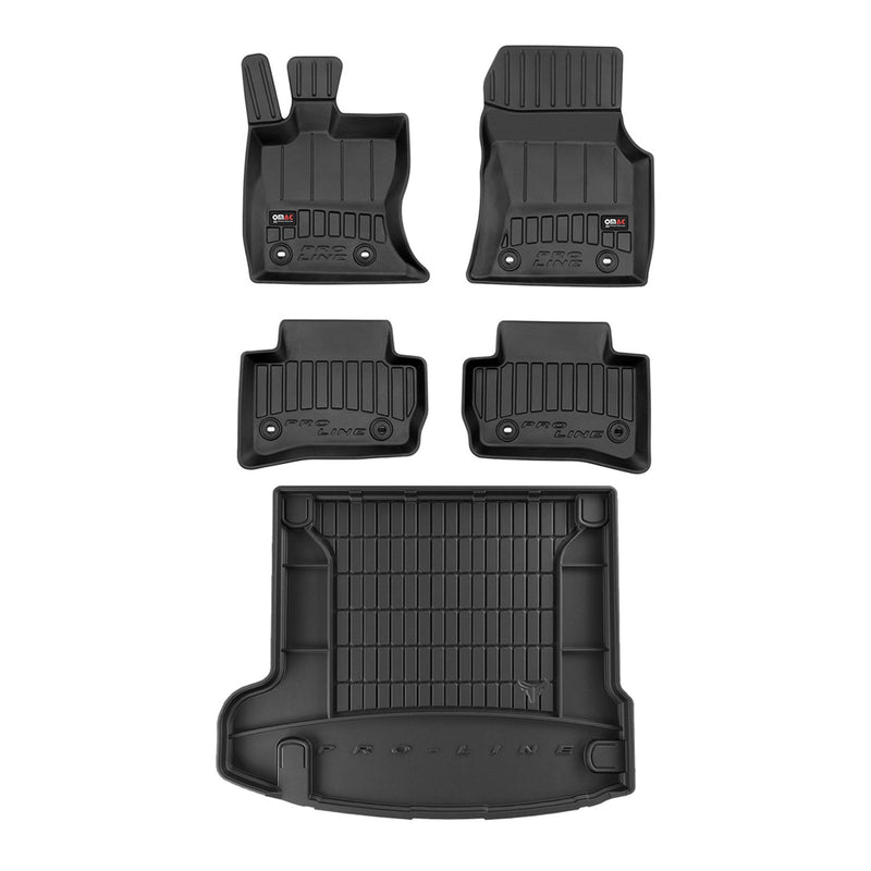 Kit Tapis de Sol et Coffre pour Jaguar F-Pace 2016-2022 TPE Noir