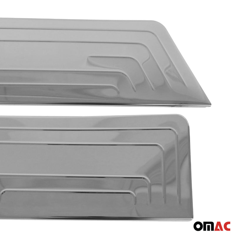 Couverture de Seuil de porte pour VW T5 2003-2015 acier inox chromé foncé 3 Pcs