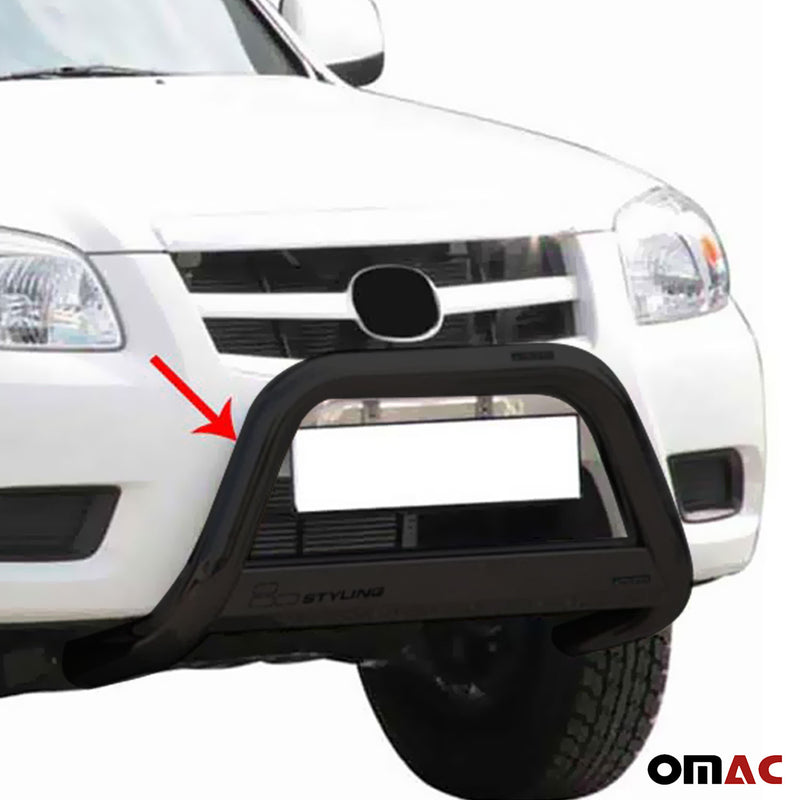 Pare-buffle Avant pour Mazda BT-50 2009-2012 63 mm en Acier Noir