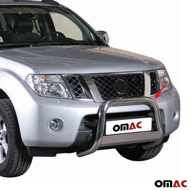 Pare-buffle Avant pour Nissan Navara 2010-2014 63 mm en Acier Gris