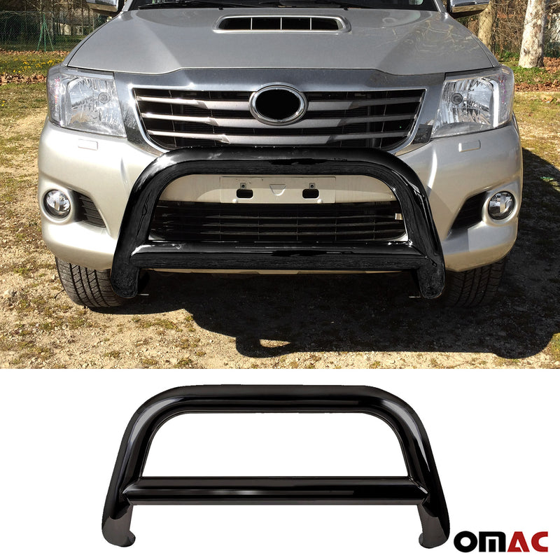 Pare-buffle Avant Protection pour Toyota Hilux 2012-2015 Ø 89mm en inox Noir