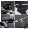 Barres de toit Transversales pour Audi A6 Allroad 2012-2024 Aluminium Noir