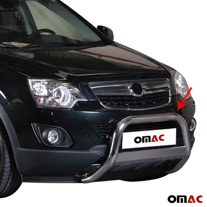 Pare-buffle Avant pour Opel Antara 2011-2015 63 mm en Acier Gris