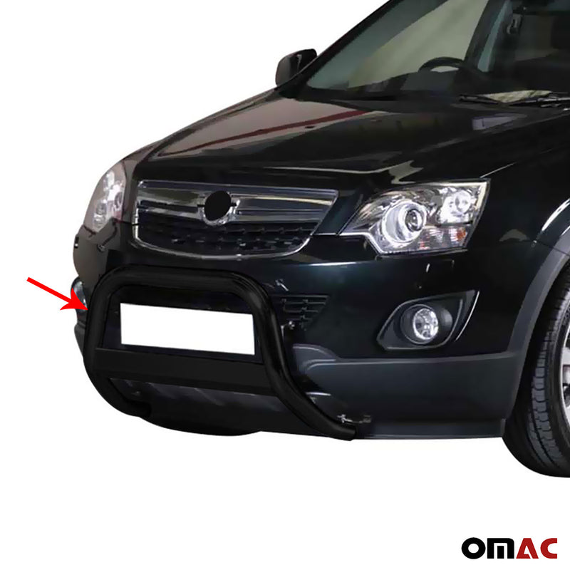 Pare-buffle Avant pour Opel Antara 2011-2015 63 mm en Acier Noir