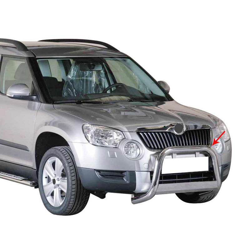 Pare-buffle Avant pour Skoda Yeti 2010-2013 63 mm en Acier Gris