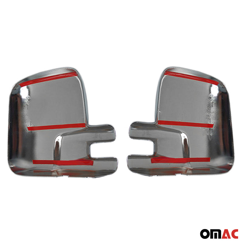 Coques de Rétroviseurs pour VW T4 Transporter 1990-2003 2x Acier Inox Chromé