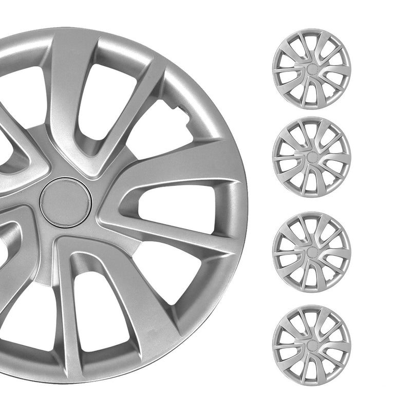 Jeu Enjoliveurs de Roue pour Volkswagen Golf 15 Pouces 4 Piéces Gris