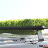 Barres de toit transversales pour VW Caddy 2003-2015 Aluminium Noir 2Pcs