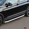 Marchepieds Latéraux pour Land Rover Discovery Sport 2014-2020 Alu Noir Argent
