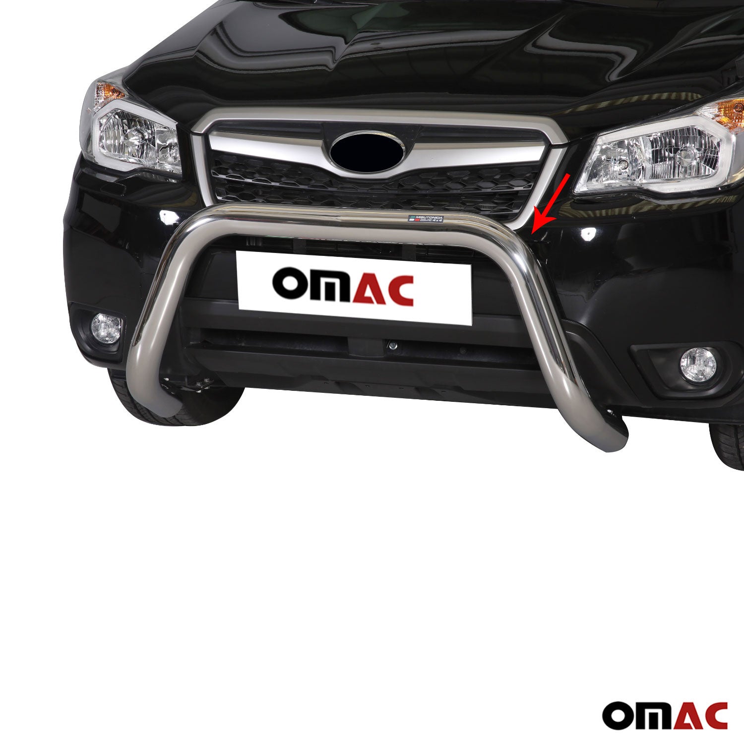 Pare-buffle Avant pour Subaru Forester IV 2013-2015 Pre-FL 76 mm en Acier Gris