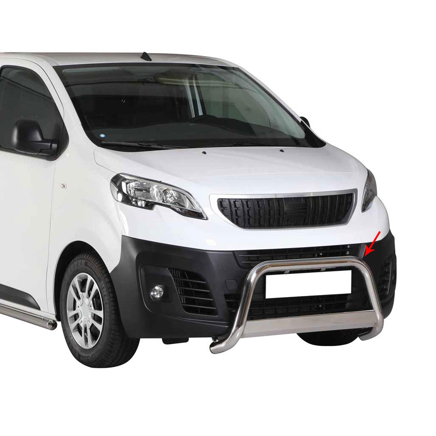 Pare-buffle Avant pour Peugeot Expert 2016-2026 63 mm en Acier Gris