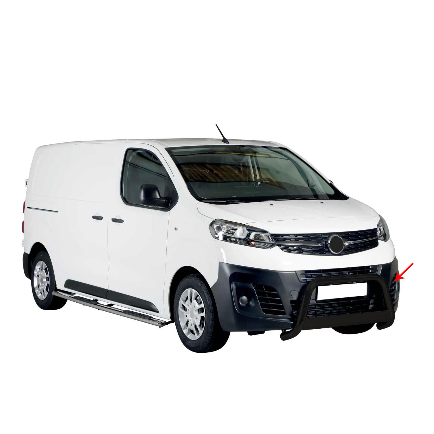 Pare-buffle Avant pour Opel Vivaro C 2019-2026 63 mm en Acier Noir