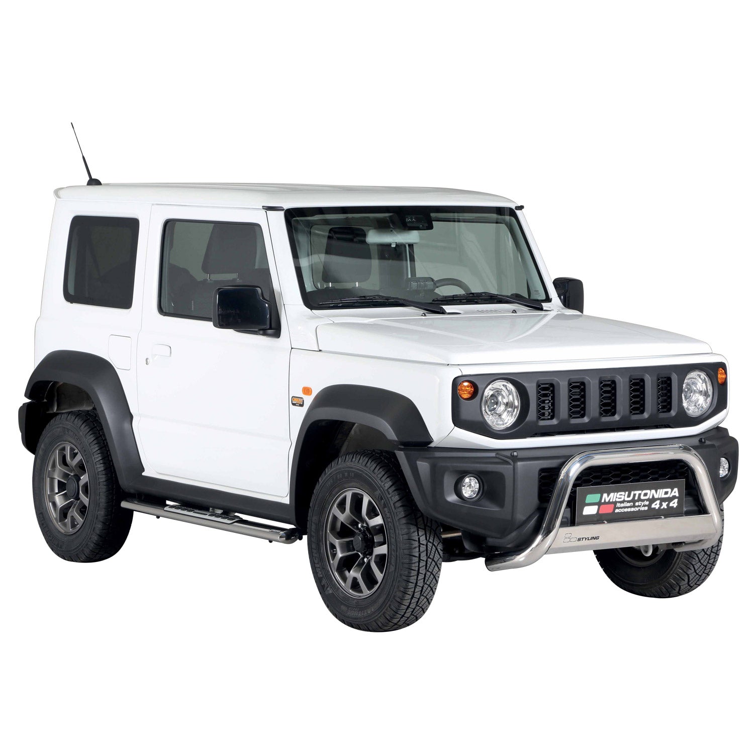 Marchepieds Latéraux pour Suzuki Jimny 2018-2026 Acier Inoxydable Argent